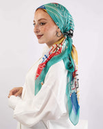 Tie Shop | Wild Jasmine Square Scarf طرحه مربعه مطبوعه