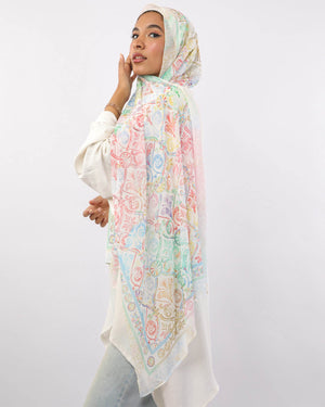 Tie Shop | Printed Chi-Chi Chiffon Scarf طرحة شيفون - ايشارب شيفون