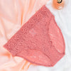 Lace Floral Brief - Dust Pink