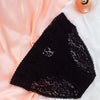 Lace Floral Brief - Black