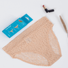 Lace Cheetah Brief - Beige