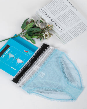 Tie Shop | Lace Dots Brief Panties | women underwear | pack of 3.