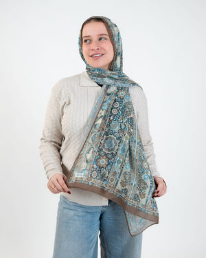 Clara Chi Chi Chiffon Scarves – Lightweight Elegant Scarves | Tie Shop | Dusty Turquoise