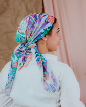 Square Printed Crepe Chiffon