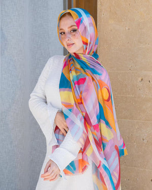 Printed Fluffy Scarf