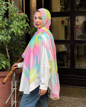 Printed Fluffy Scarf