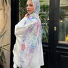 Vibrance Scarf - White - Blue - Pink