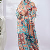 Printed Satin Isdal - Brown - Beige