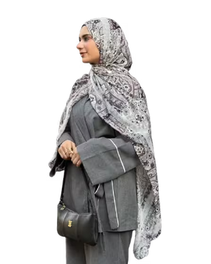 Printed Fluffy Scarf