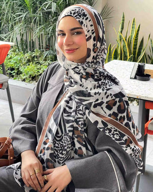 Printed Fluffy Scarf