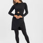 Front view of Shell Suit modest swimwear by Tie Shop