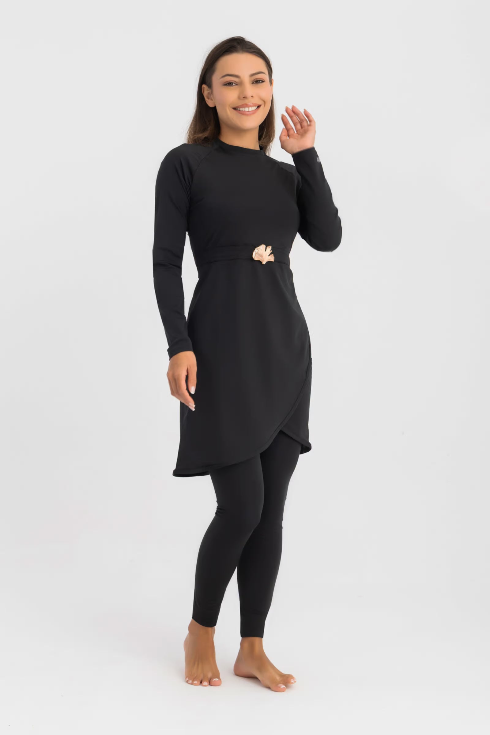 Shell Suit modest swimwear side profile by Tie Shop