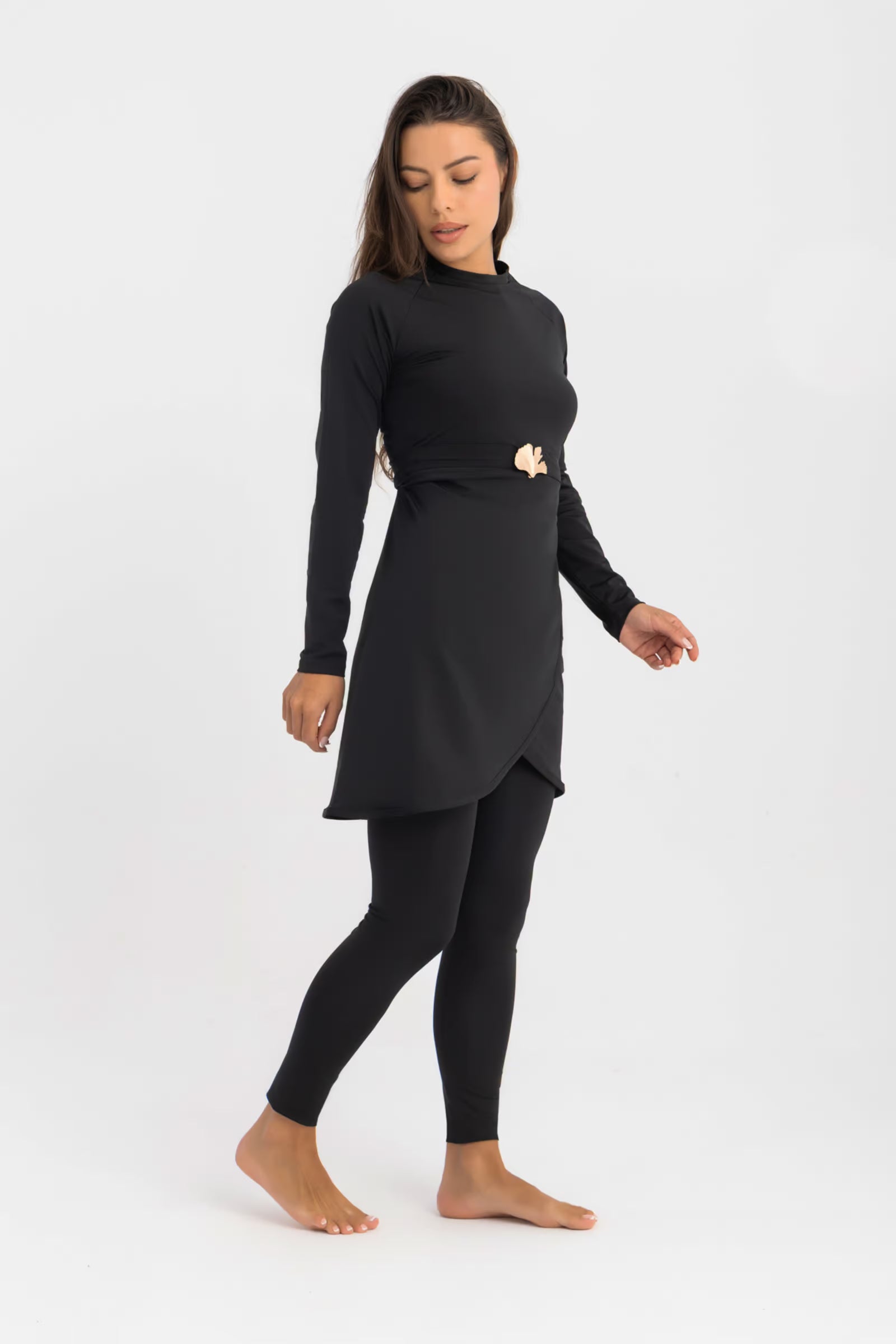 Side view of Black Shell Suit by Tie Shop