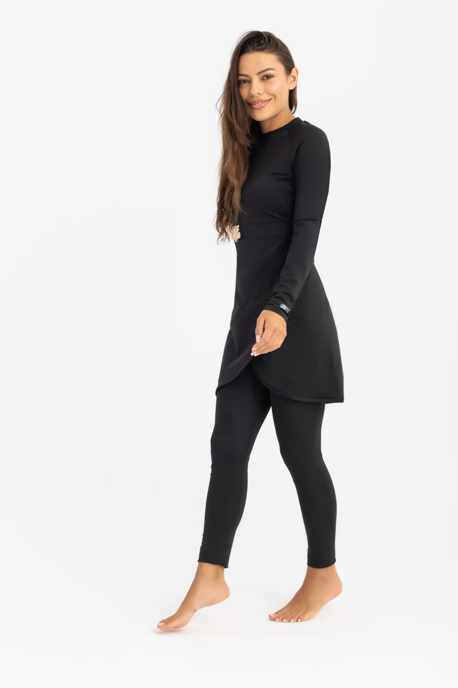 Shell Suit modest swimwear side profile by Tie Shop