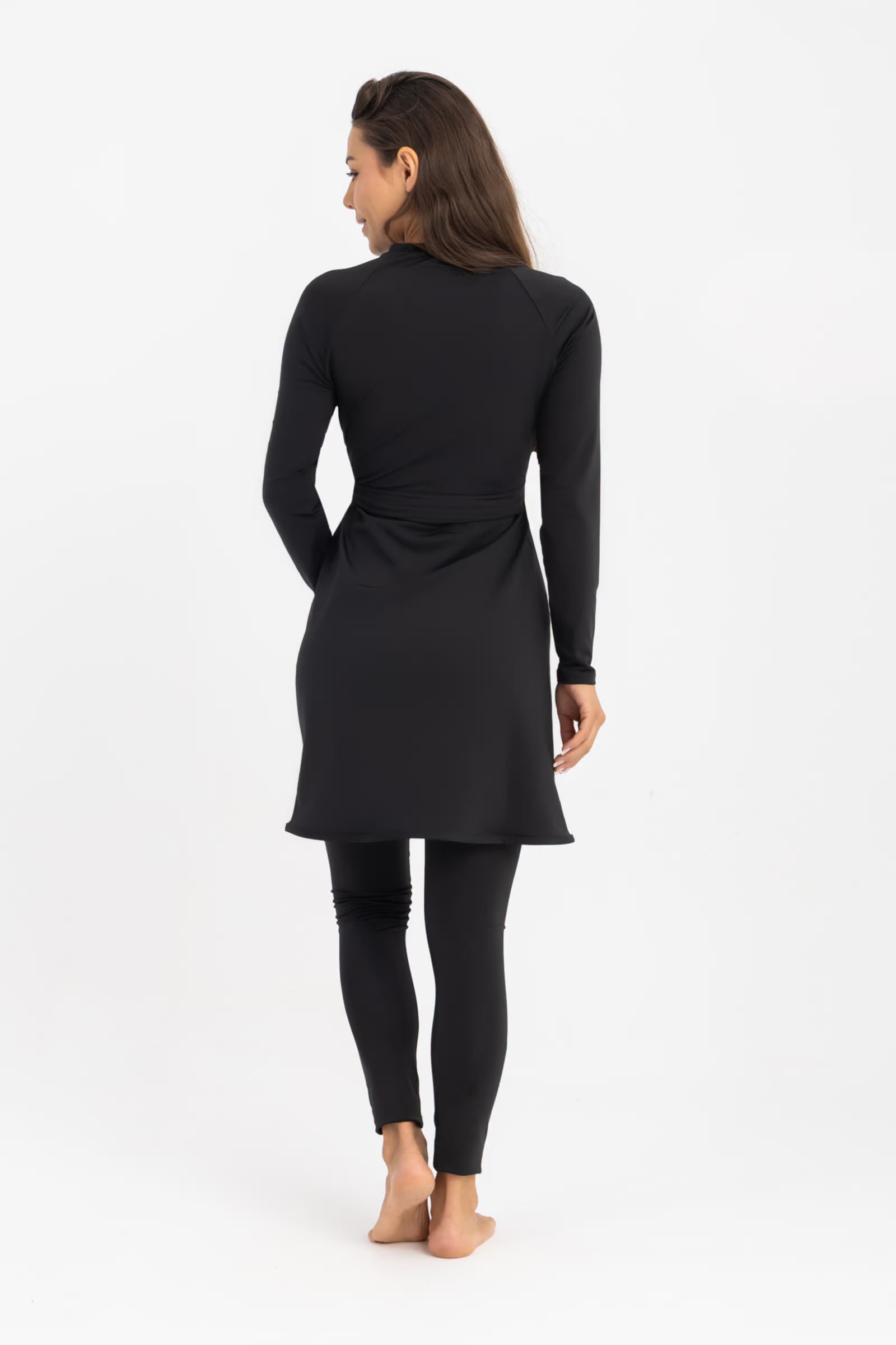 Back view of Black Shell Suit by Tie Shop