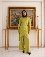 Amara Set for Women | Elegant-Stylish linen | Tie Shop Egypt - Lime Olive