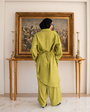 Amara Set for Women | Elegant-Stylish linen | Tie Shop Egypt - Lime Olive