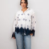 Rahaf Shirt - Off White & Navy Blue
