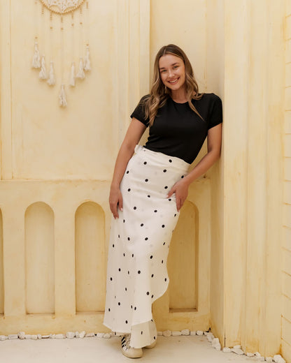 Printed Wrap Skirt
