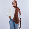 Plain Viscose Scarf - Burnt umber