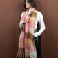 Warm Shawl | Soft & Cozy Winter Accessory | Tie Shop | Dusty Pink - Light Beige