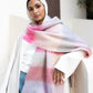 Warm Shawl | Soft & Cozy Winter Accessory | Tie Shop | Light Pink - Fuchsia - Blush Beige