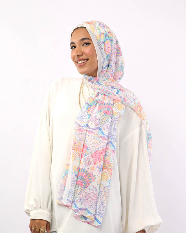 Tie Shop | Printed Chi-Chi Crepe Chiffon طرحة شيفون - ايشارب شيفون