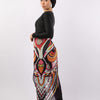 Printed Cover-Up - Orange , Black & White