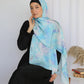 Tie Shop | Tuscany Mist Rectangle Printed Satin Scarf
