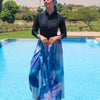 Printed Cover-Up - Blue - Light  Purple - Baby Blue
