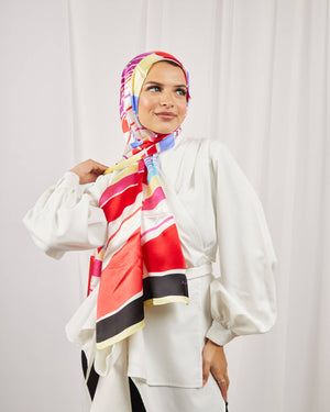 Tie Shop | Printed Silk Scarf طرحة حرير- ايشارب حرير