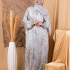 Printed Satin Isdal - Light Baby Blue - Light Purple