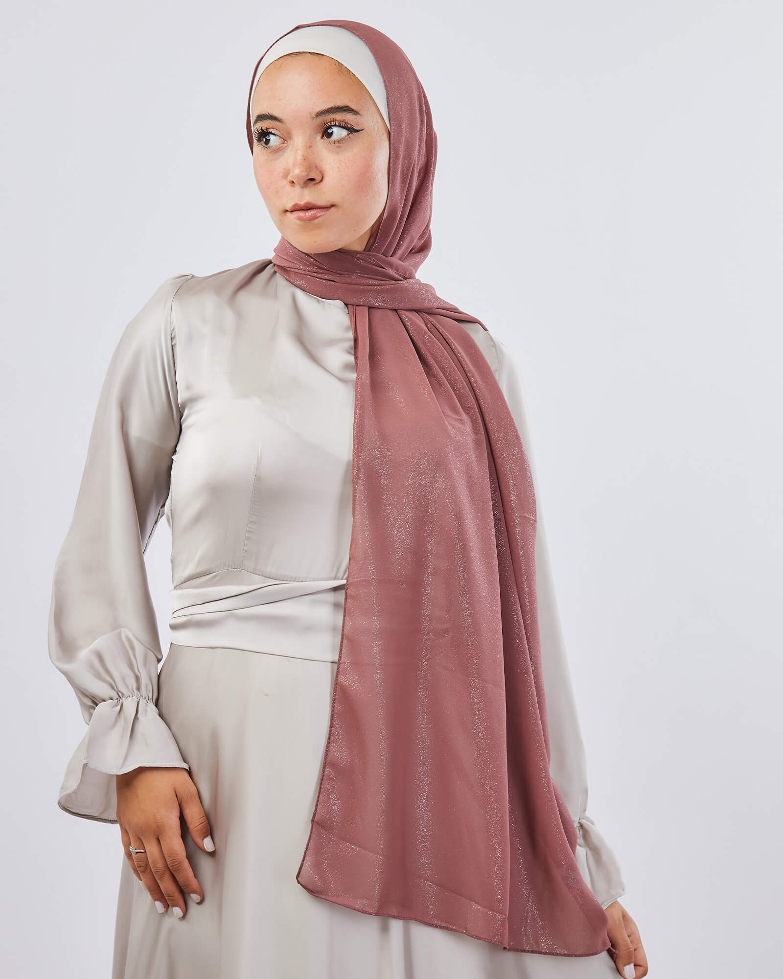 Tie Shop | Shimmery Chiffon Scarf طرحة شيفون سادة - ايشارب شيفون سادة