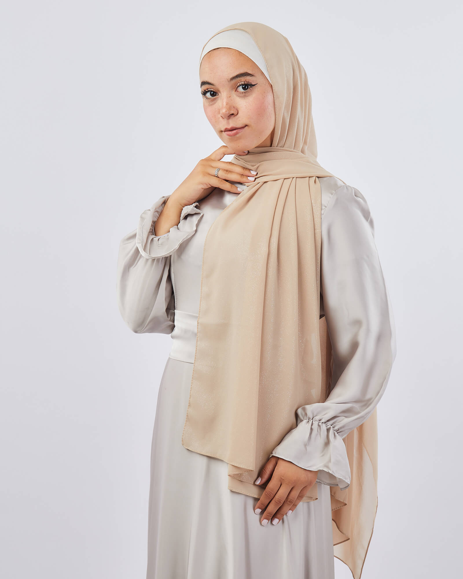 Tie Shop | Shimmery Chiffon Scarf طرحة شيفون سادة - ايشارب شيفون سادة