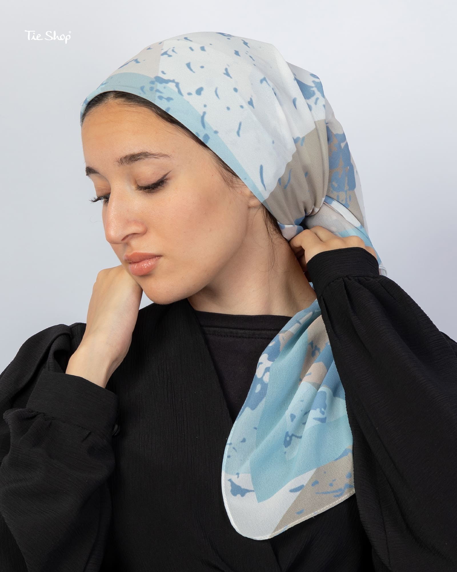 Tie Shop | Square Printed Crepe Chiffon	