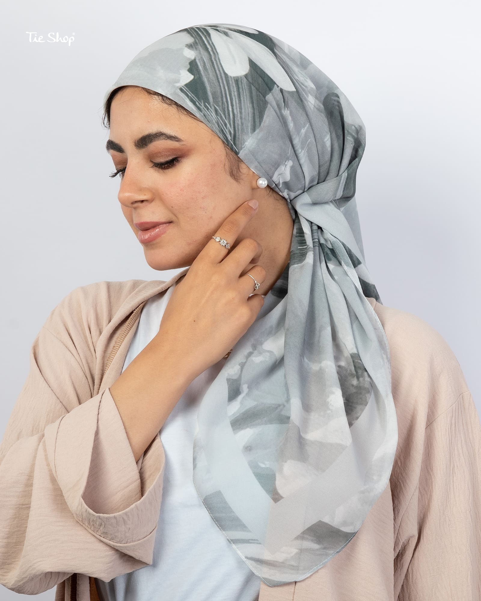 Tie Shop | Square Printed Crepe Chiffon	
