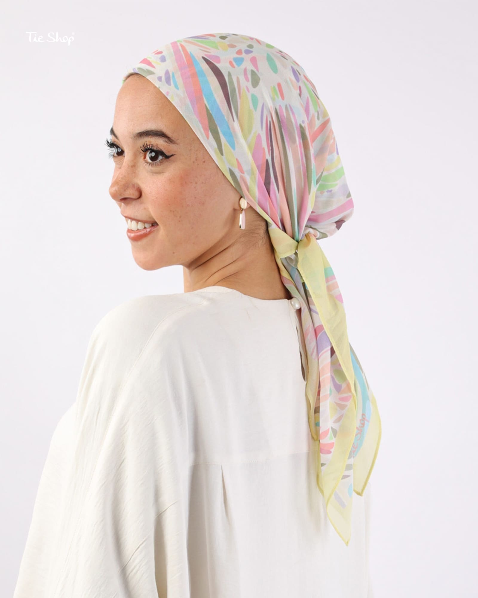 Tie Shop | Square Printed Crepe Chiffon	