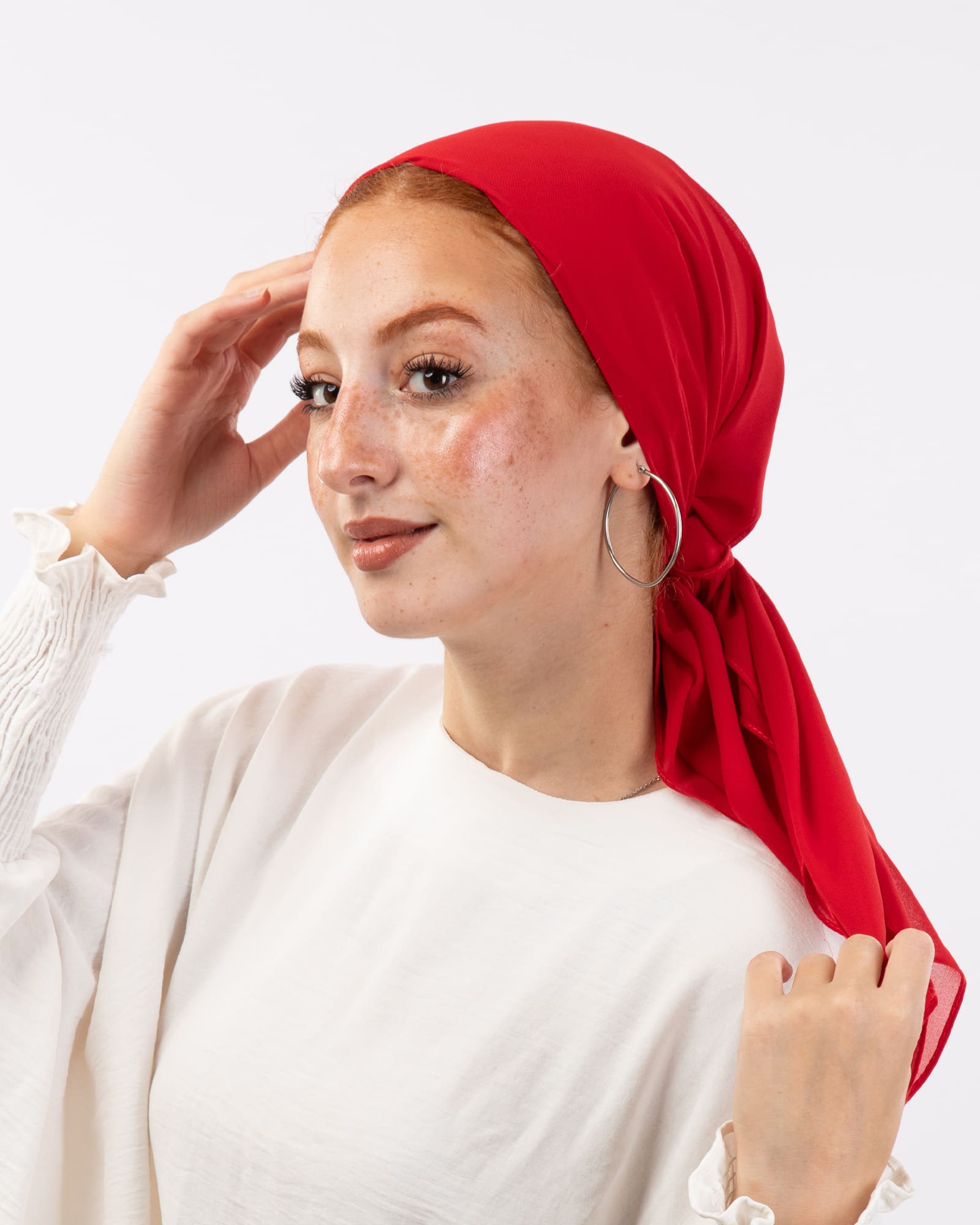 Tie Shop | Square plain Crepe Chiffon