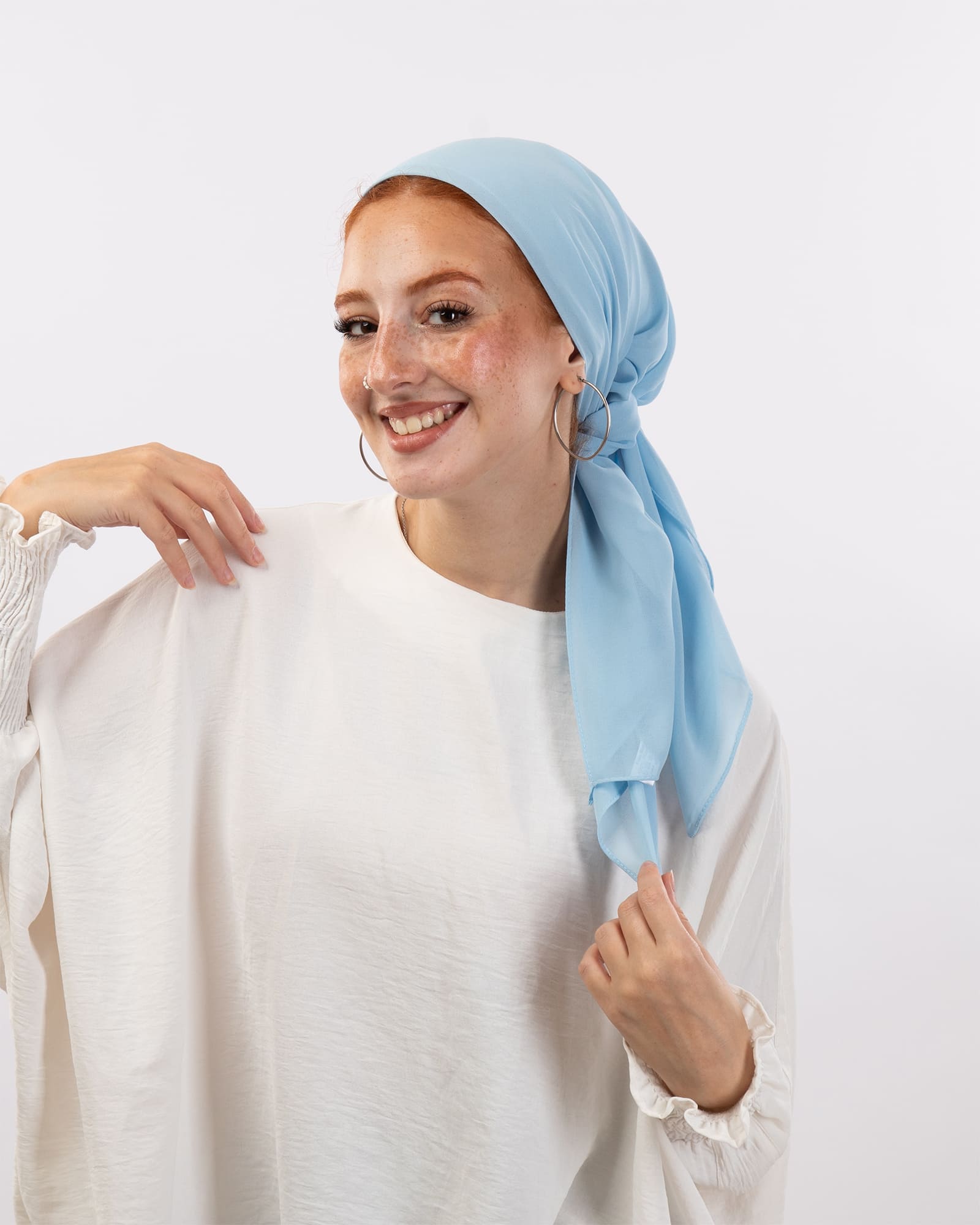 Tie Shop | Square plain Crepe Chiffon