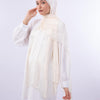 Satin Striped Kuwaiti Scarf - 1 Off White