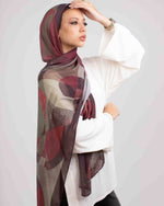 Chi Chi Slim Chiffon Scarf Soft Lightweight Designs | Tie Shop | Dark Red