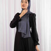 Plain Satin Scarf - 2 Dark Grey