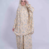 Printed Viscose Isdal Two Pieces - Light Beige - White