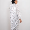 Printed Shirt Dress - White With Multicolor Floral Print