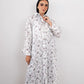 Printed Shirt Dress | Printed Shirt Dress Wear Stylish Summer Outfit | White With Multicolor Floral Print
