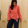 Wrap Top - Salmon Pink