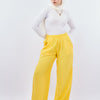 Wide Linen Pants - Yellow