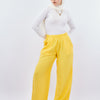 Wide Linen Pants - Yellow