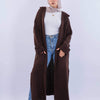 Hooded Wool Cardigan - Brown