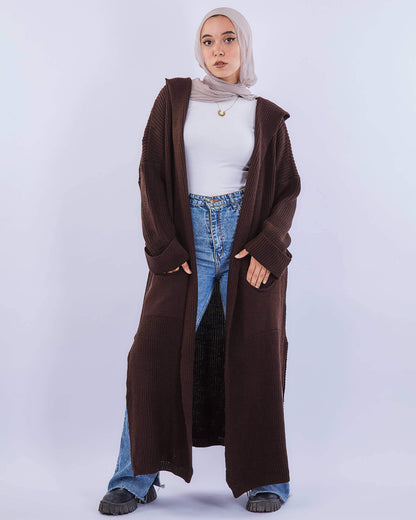 Hooded Wool Cardigan